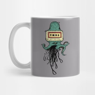 Retro Vintage Octopus & Cassete Mug